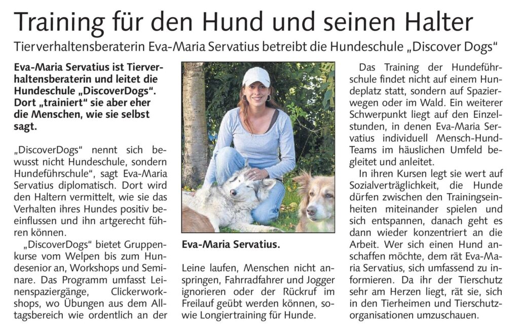 Hundefreundliches Training mit Eva-Maria
